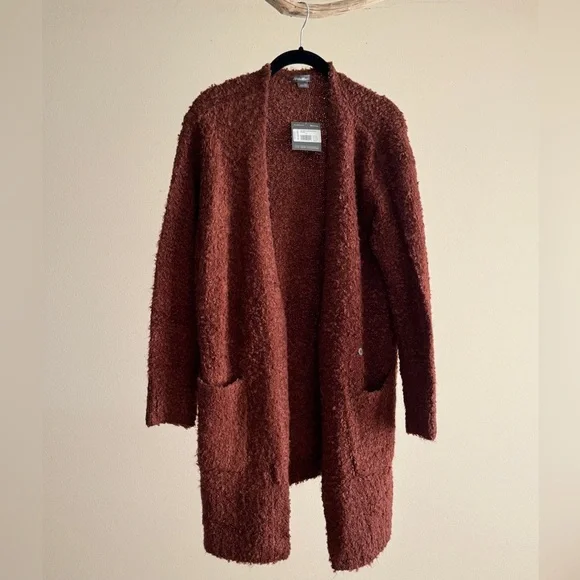 Eddie Bauer Long Brown Moonspun Cardigan NEW w/ tag - Picture 1 of 12